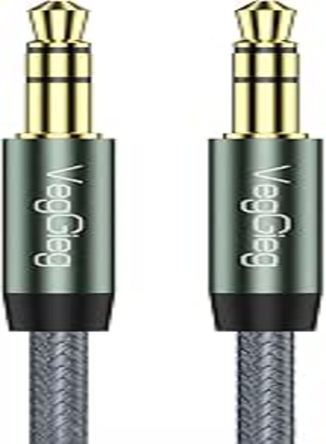 3.5mm Jack TRS Hi-Fi Braided AUX Audio Cable 5 Meter